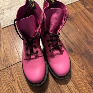 Dr. Martens Pink Combat Boots